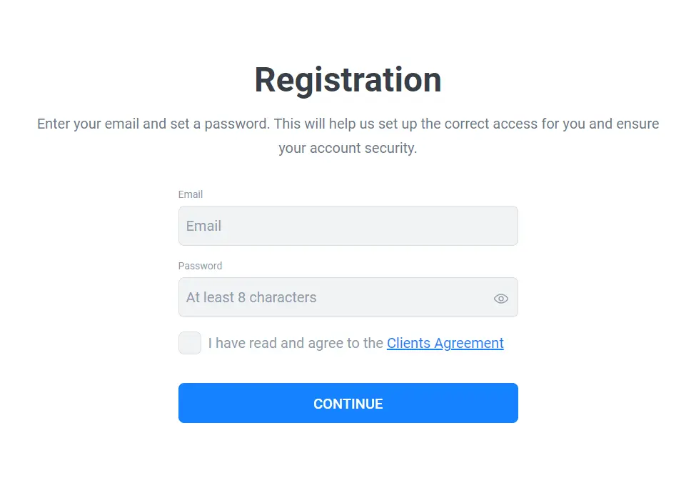 liteforex registration email and password